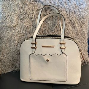 Aldo white and gold purse